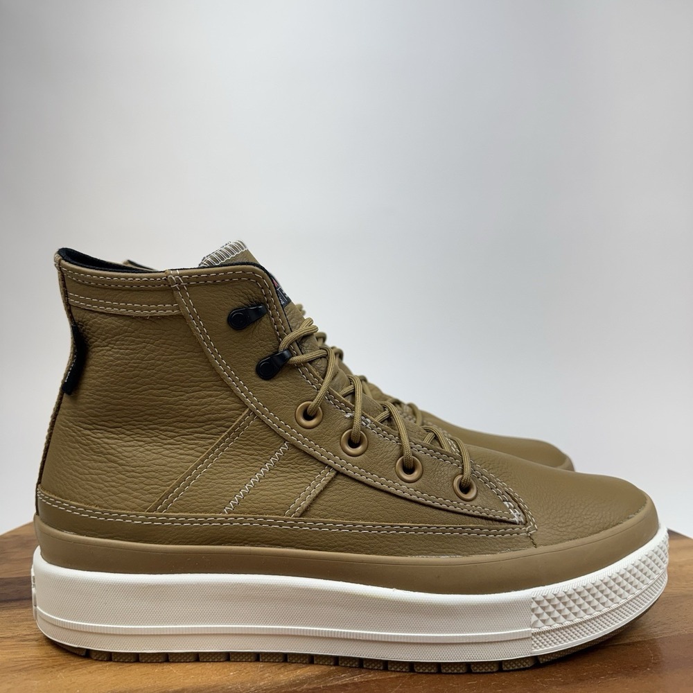 New Mens Converse CTAS Equip Toadstool Tan Leather Waterproof Sneakers Size 8.5